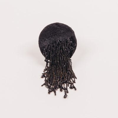 Brooch, Shades of Black Gold Chain Lapel Brooch