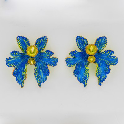 Earrings, Swallowtail (Blue-Yellow), Series: For When We Flourish