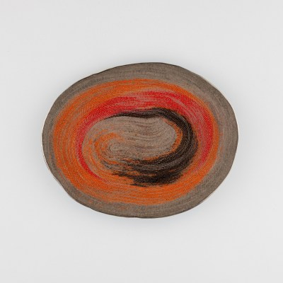 Brooch, I painted rain, which became raindrops _12