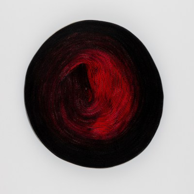 Brooch, I painted rain, which became raindrops l