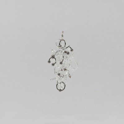 Earring, Pierced glass earring (a pair)