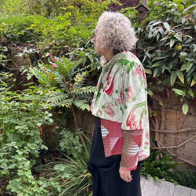 Art To Wear, Red and Green Jacket, Algae Outift