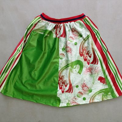 Art To Wear, Red and Green Skirt, Algae Outfit